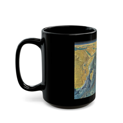 Indian Ocean Floor (1967) (Map) Black Coffee Mug-The Sticker Space