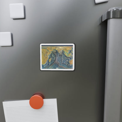 Indian Ocean Floor (1967) (Map) Refrigerator Magnet-The Sticker Space