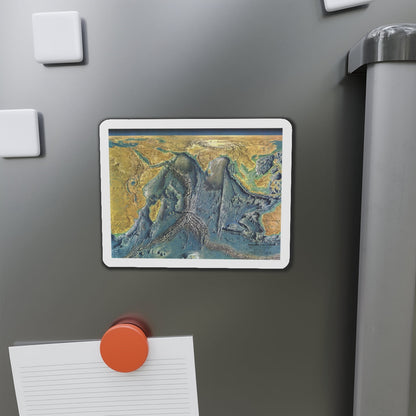 Indian Ocean Floor (1967) (Map) Refrigerator Magnet-The Sticker Space