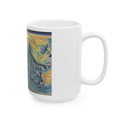 Indian Ocean Floor (1967) (Map) White Coffee Mug-The Sticker Space