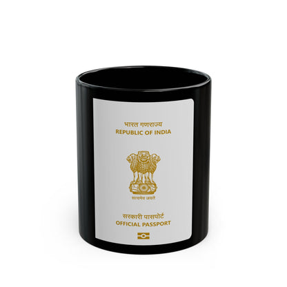 Indian Official Passport - Black Coffee Mug