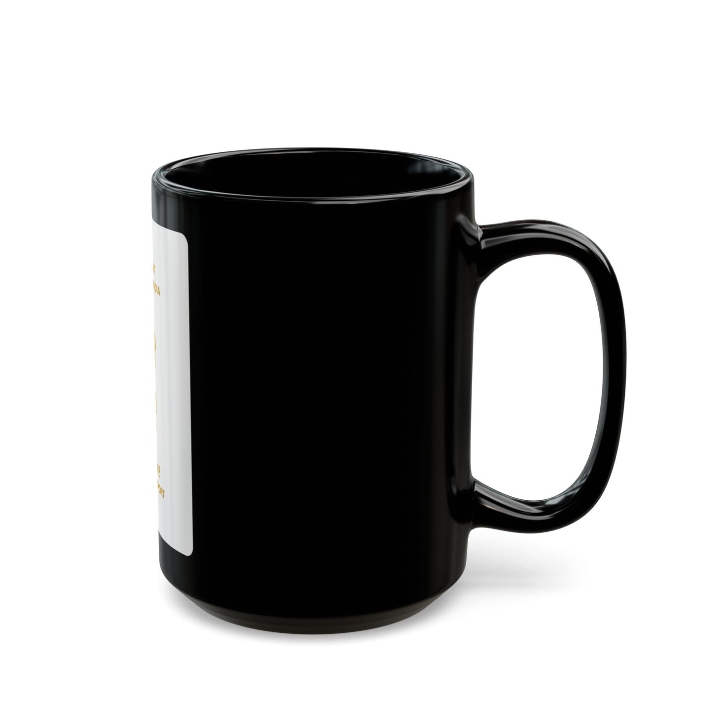 Indian Official Passport - Black Coffee Mug