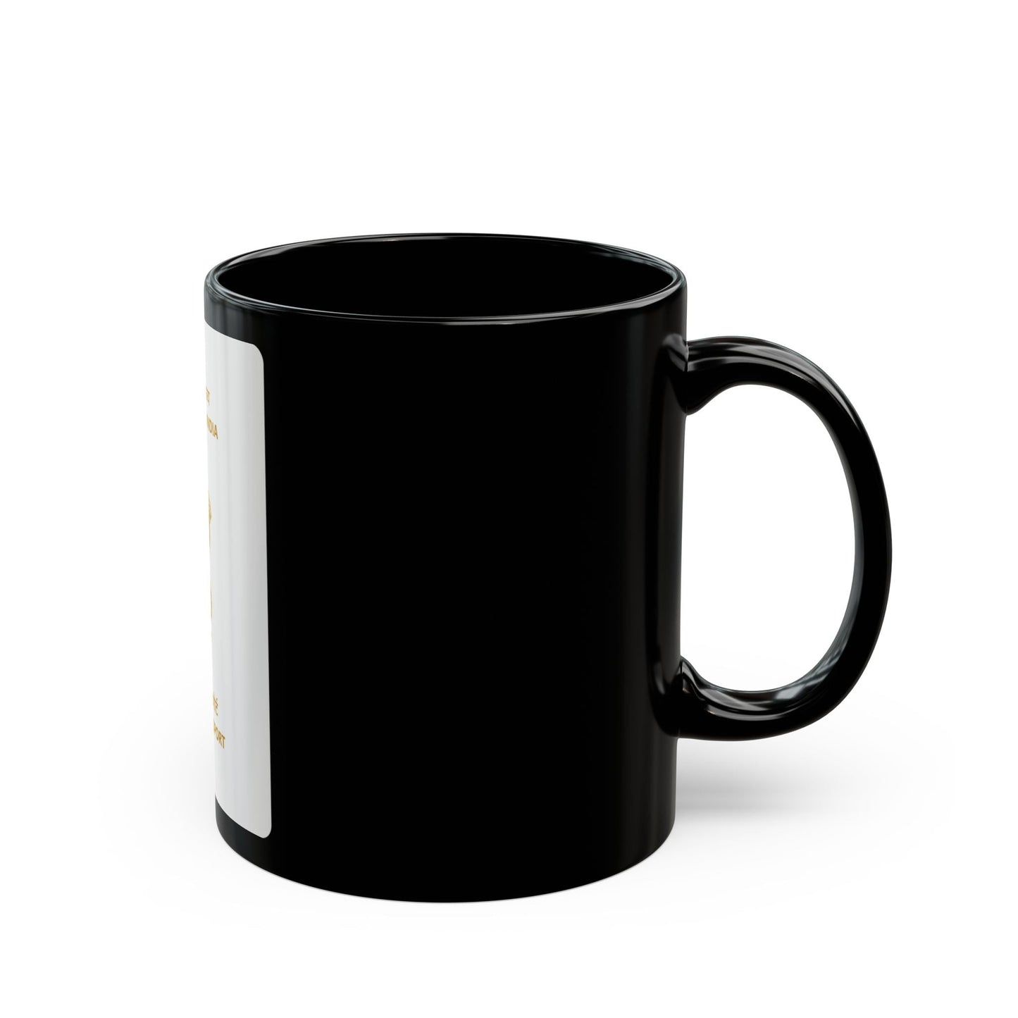 Indian Official Passport - Black Coffee Mug