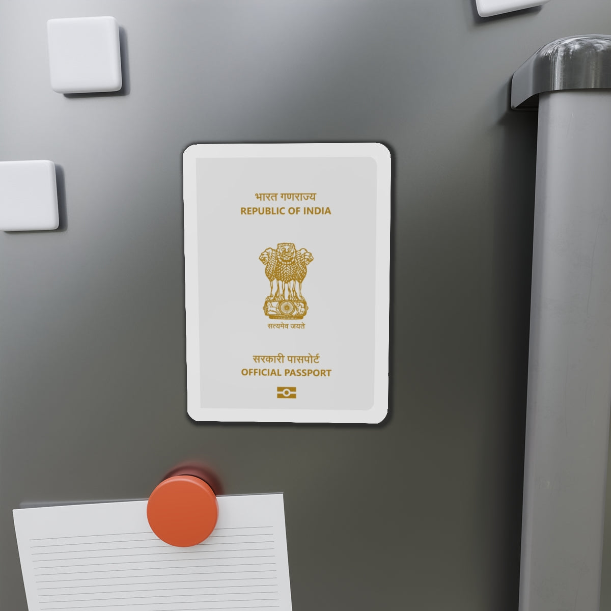 Indian Official Passport - Die-Cut Magnet-The Sticker Space