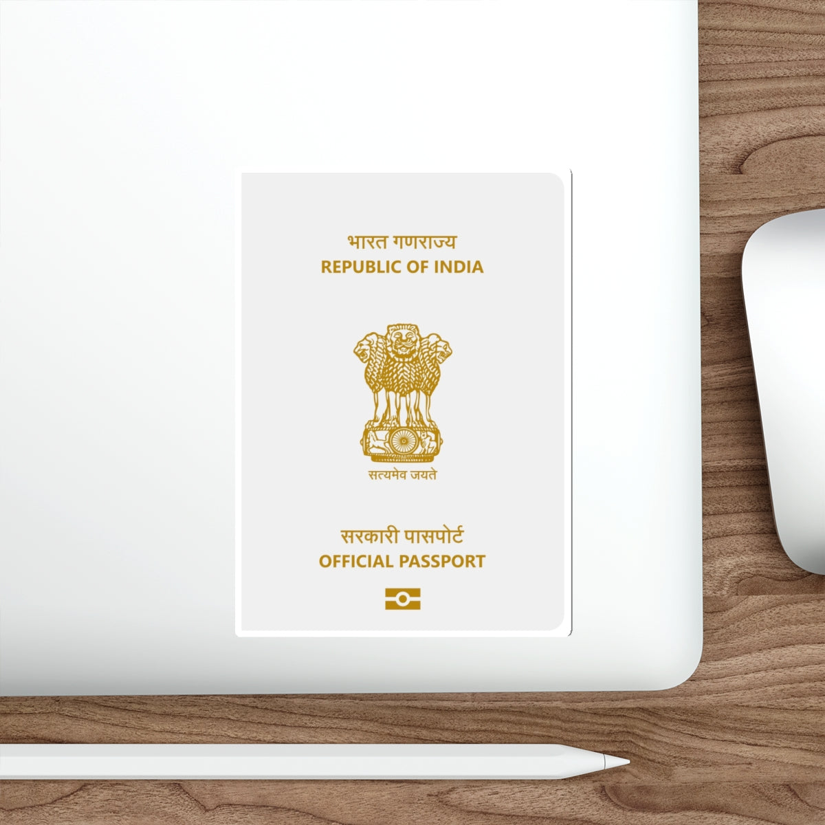 Indian Official Passport STICKER Vinyl Die-Cut Decal-The Sticker Space