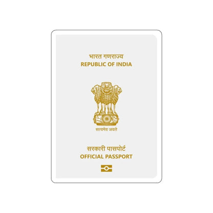 Indian Official Passport STICKER Vinyl Die-Cut Decal - The Sticker Space