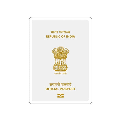 Indian Official Passport STICKER Vinyl Die-Cut Decal - The Sticker Space