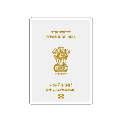 Indian Official Passport STICKER Vinyl Die-Cut Decal - The Sticker Space