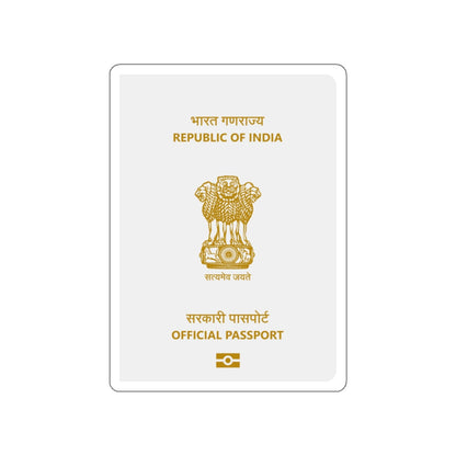 Indian Official Passport STICKER Vinyl Die-Cut Decal-White-The Sticker Space