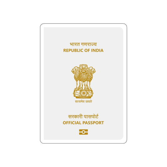 Indian Official Passport STICKER Vinyl Die-Cut Decal-White-The Sticker Space