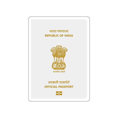 Indian Official Passport STICKER Vinyl Die-Cut Decal-White-The Sticker Space