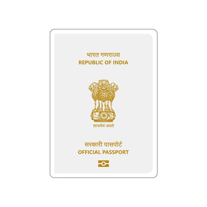 Indian Official Passport STICKER Vinyl Die-Cut Decal-White-The Sticker Space