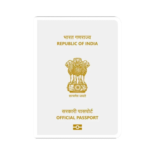 Indian Official Passport - STICKER Vinyl Kiss-Cut Decal 2 Inch White - The Sticker Space