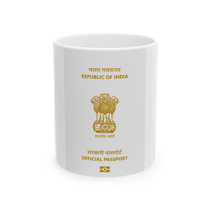 Indian Official Passport - White Coffee Mug