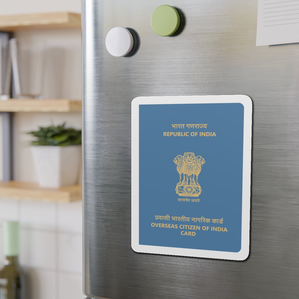 Indian Overseas Card - Die-Cut Magnet-The Sticker Space