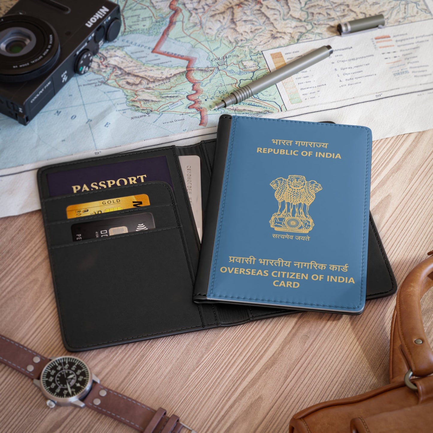 Indian Overseas Card - Passport Holder-3.9" x 5.8"-The Sticker Space