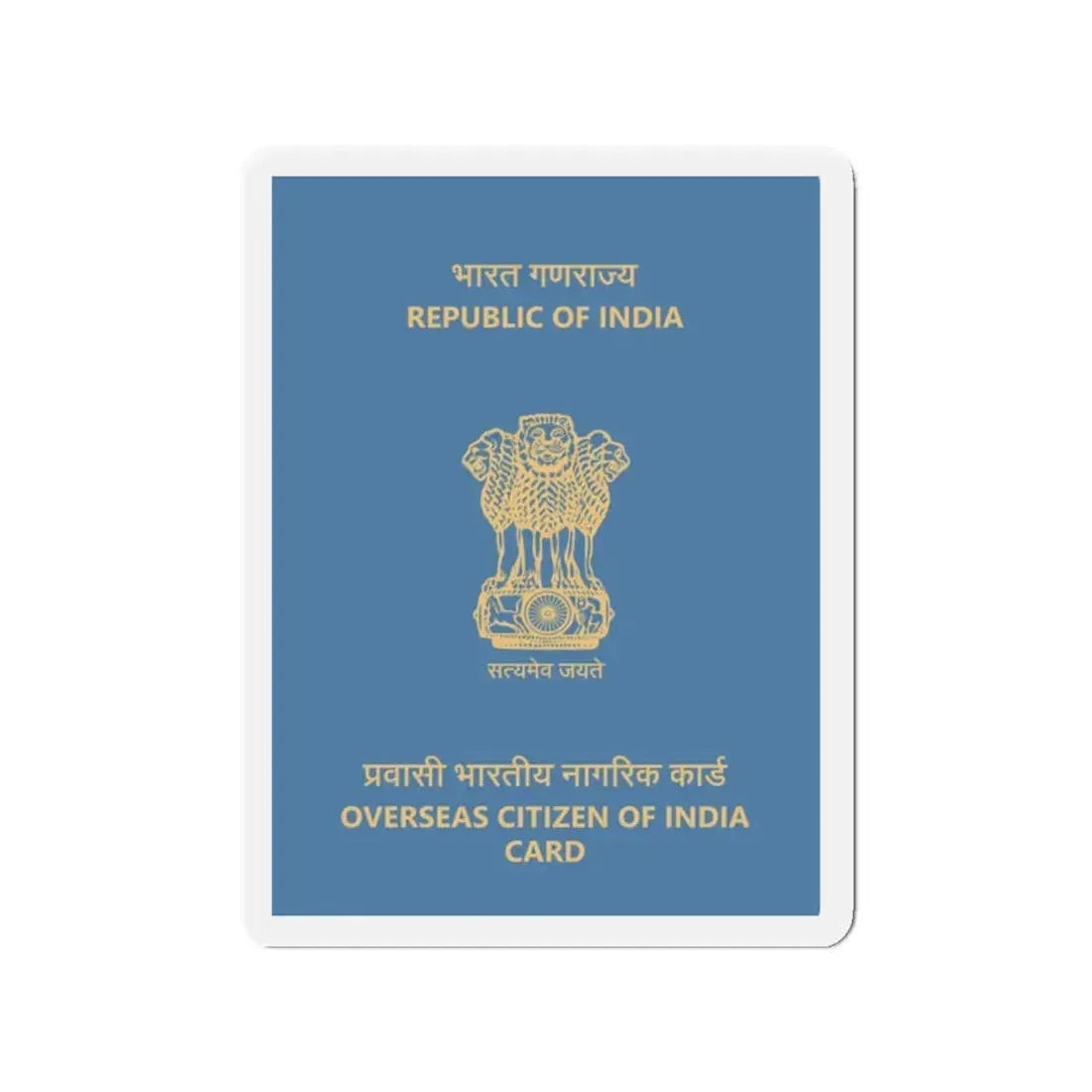 Indian Overseas Card - Refrigerator Magnet 2 Inch - The Sticker Space