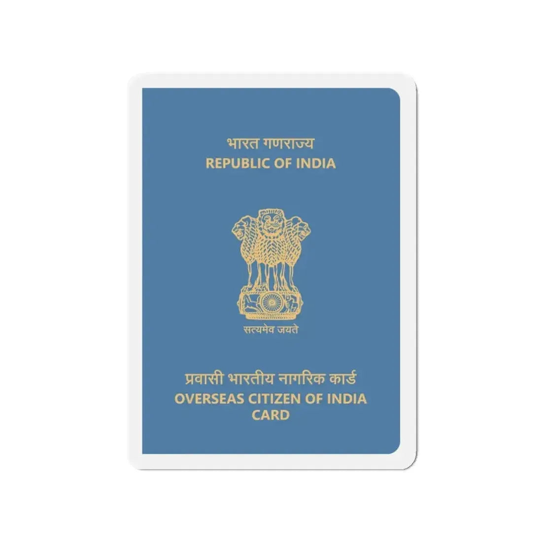 Indian Overseas Card - Refrigerator Magnet 3 Inch - The Sticker Space