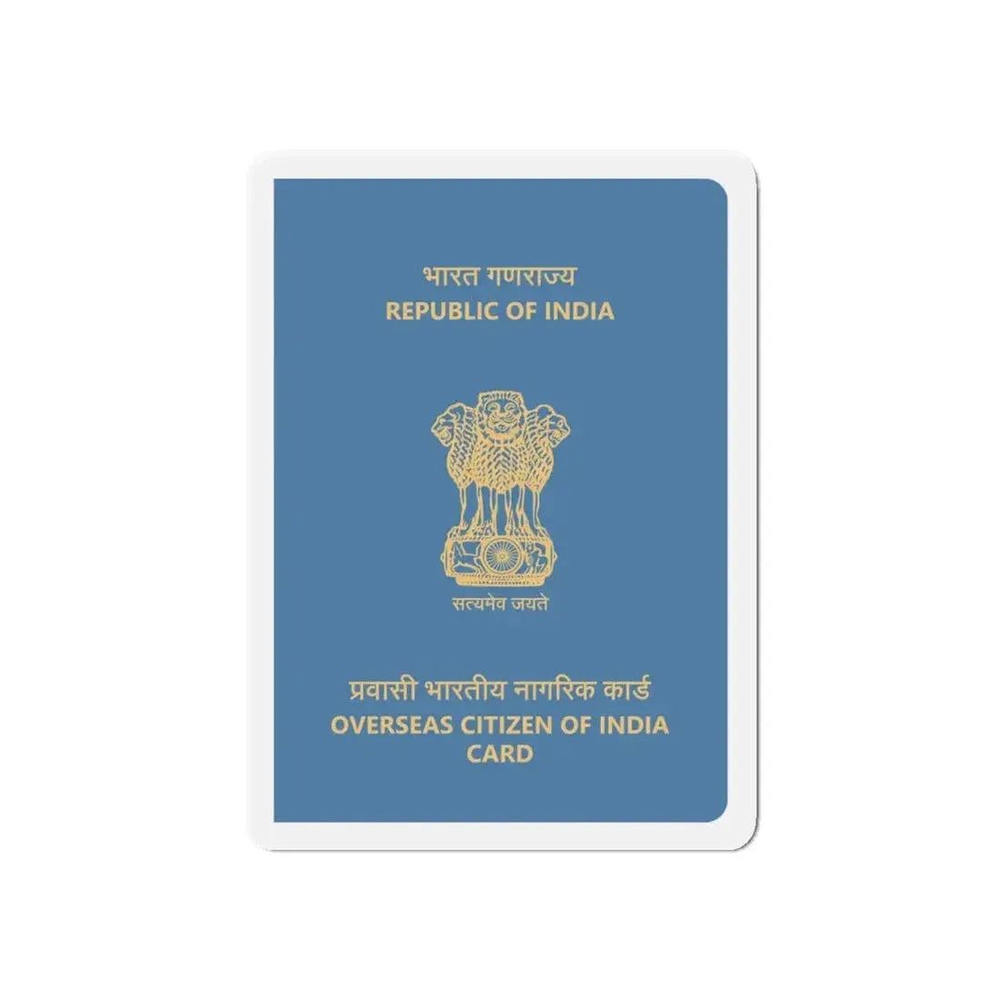 Indian Overseas Card - Refrigerator Magnet 6 Inch - The Sticker Space