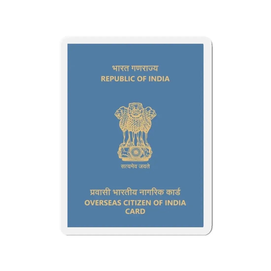 Indian Overseas Card - Refrigerator Magnet - The Sticker Space