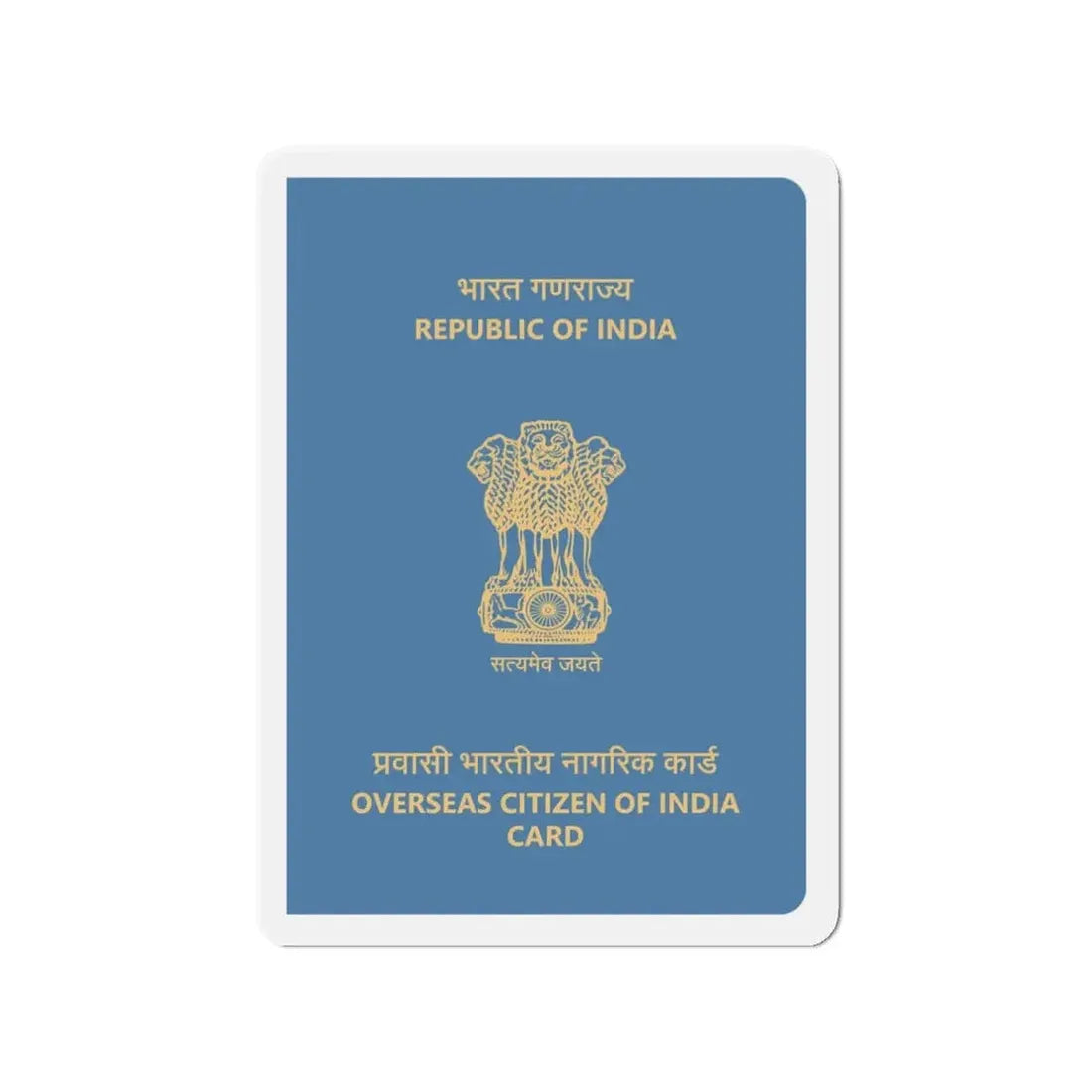 Indian Overseas Card - Refrigerator Magnet - The Sticker Space