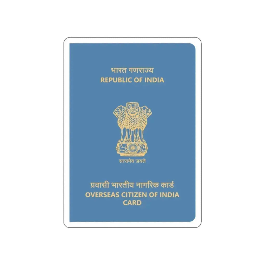 Indian Overseas Card STICKER Vinyl Die-Cut Decal 2 Inch - The Sticker Space