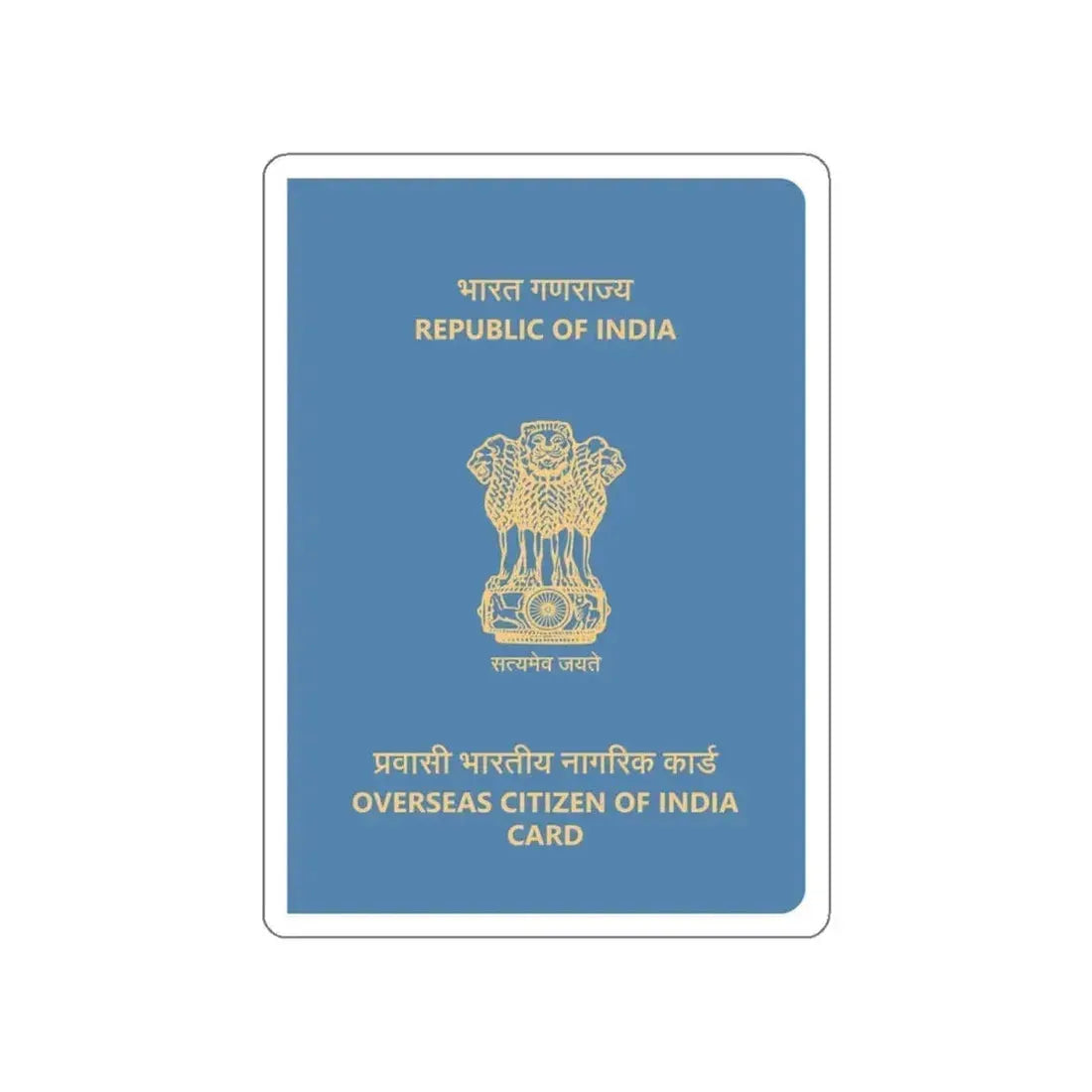 Indian Overseas Card STICKER Vinyl Die-Cut Decal 6 Inch - The Sticker Space
