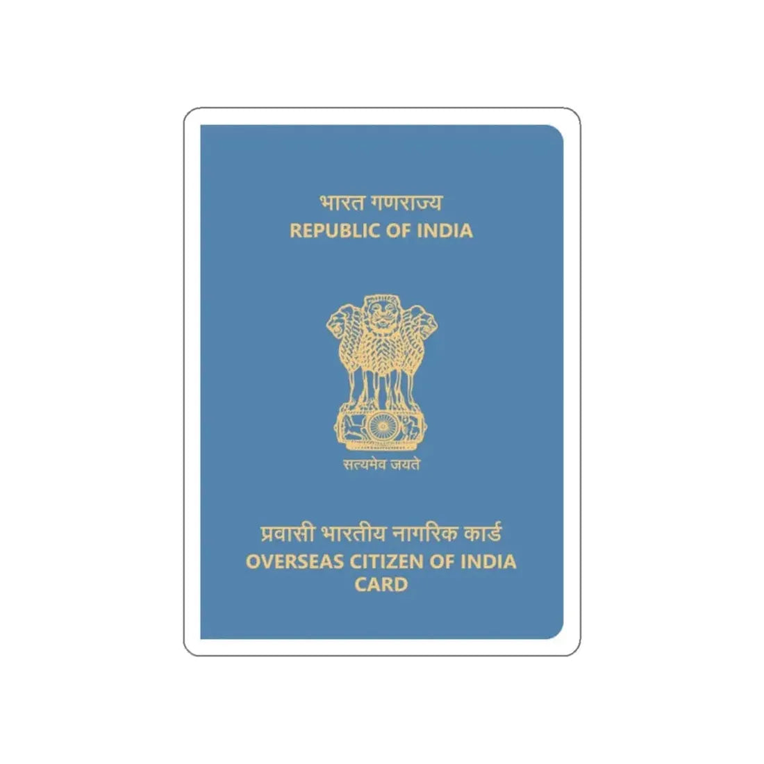 Indian Overseas Card STICKER Vinyl Die-Cut Decal - The Sticker Space