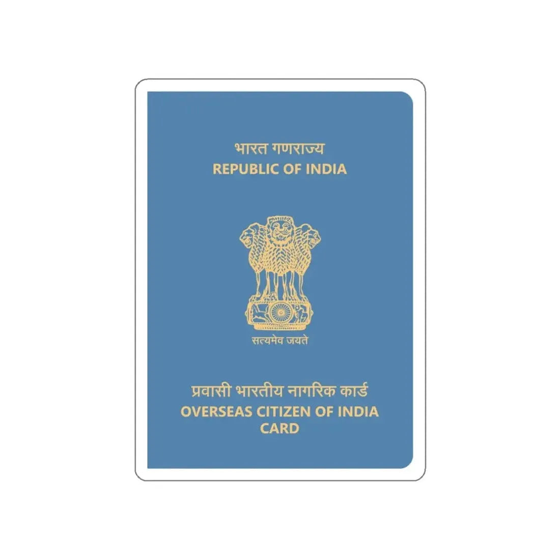 Indian Overseas Card STICKER Vinyl Die-Cut Decal - The Sticker Space
