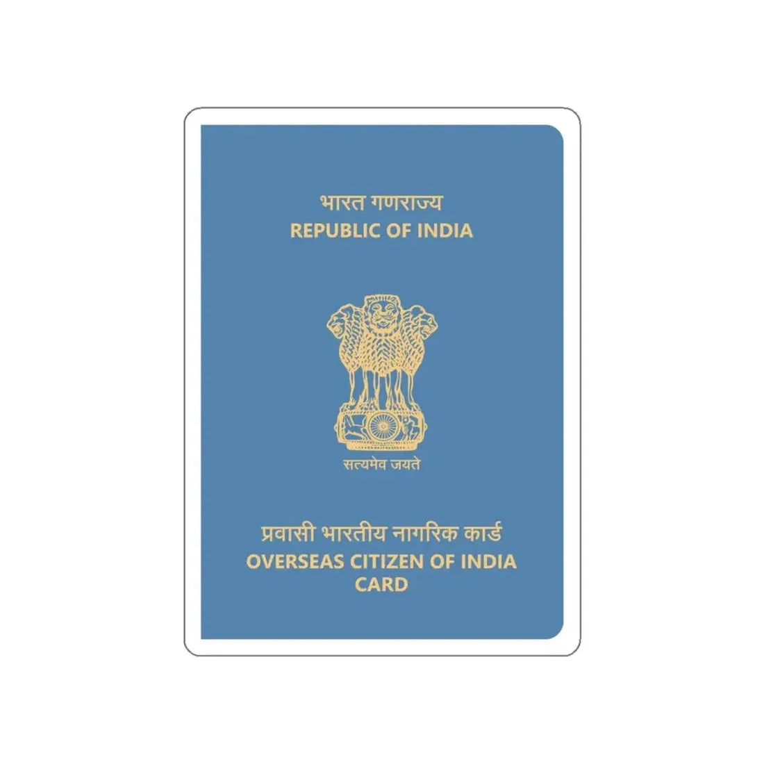 Indian Overseas Card STICKER Vinyl Die-Cut Decal - The Sticker Space