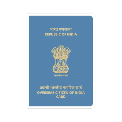 Indian Overseas Card - STICKER Vinyl Kiss-Cut Decal 2 Inch White - The Sticker Space