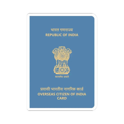 Indian Overseas Card - STICKER Vinyl Kiss-Cut Decal 3 Inch White - The Sticker Space