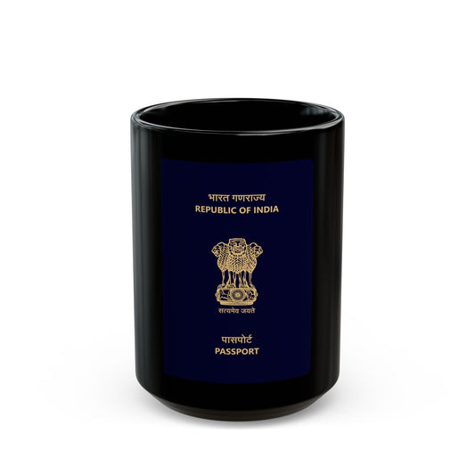 Indian Passport - Black Coffee Mug