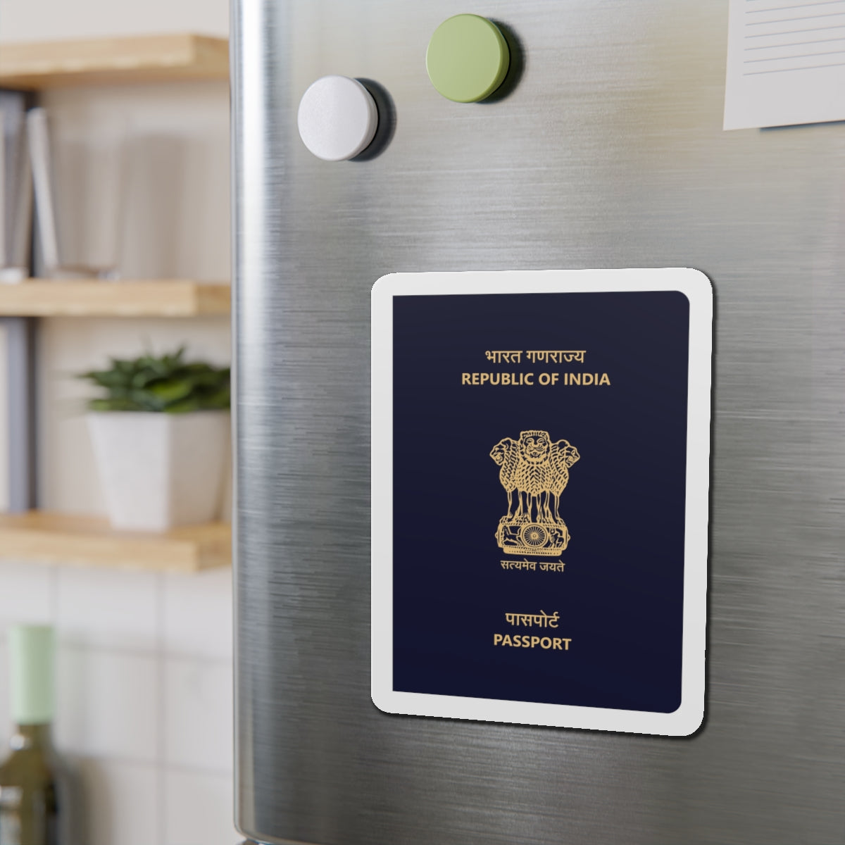 Indian Passport - Die-Cut Magnet-The Sticker Space