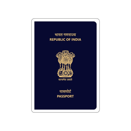 Indian Passport STICKER Vinyl Die-Cut Decal-White-The Sticker Space