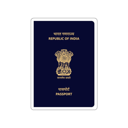 Indian Passport STICKER Vinyl Die-Cut Decal-White-The Sticker Space