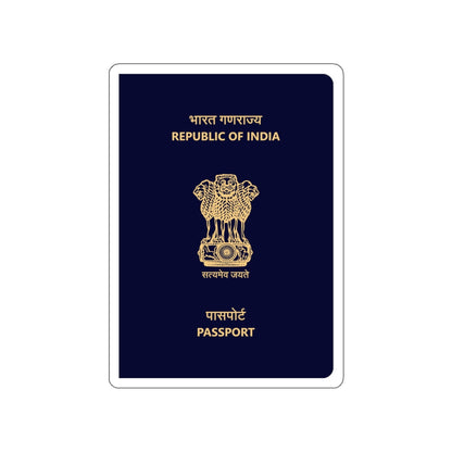 Indian Passport STICKER Vinyl Die-Cut Decal-White-The Sticker Space