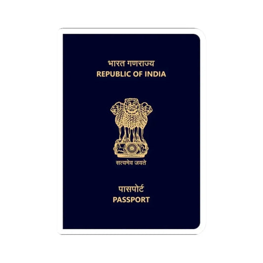 Indian Passport - STICKER Vinyl Kiss-Cut Decal 2 Inch White - The Sticker Space