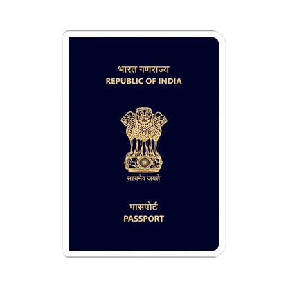 Indian Passport - STICKER Vinyl Kiss-Cut Decal 3 Inch White - The Sticker Space