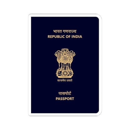 Indian Passport - STICKER Vinyl Kiss-Cut Decal 4 Inch White - The Sticker Space
