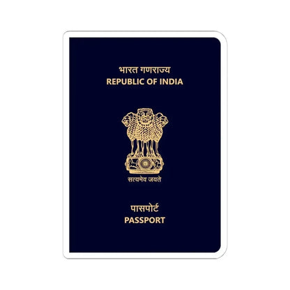 Indian Passport - STICKER Vinyl Kiss-Cut Decal 6 Inch White - The Sticker Space