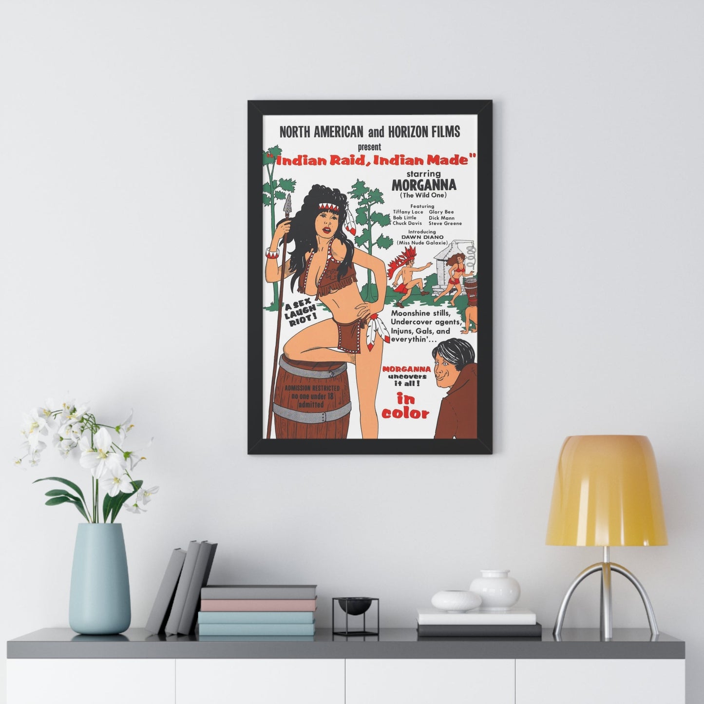 INDIAN RAID, INDIAN MADE 1969 - Framed Movie Poster-The Sticker Space