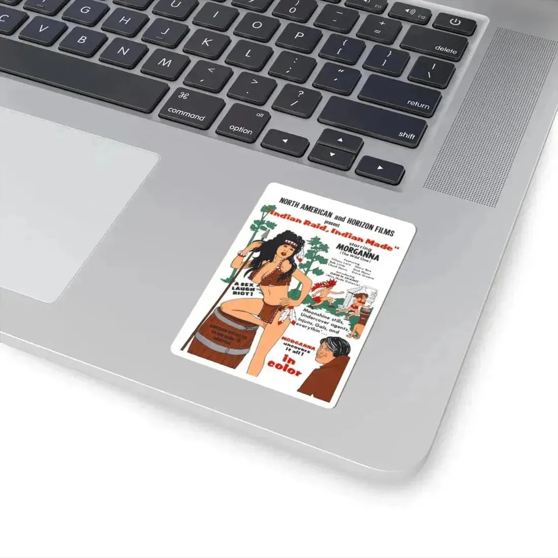 INDIAN RAID, INDIAN MADE 1969 Movie Poster - STICKER Vinyl Kiss-Cut Decal - The Sticker Space