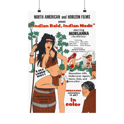 INDIAN RAID, INDIAN MADE 1969 - Paper Movie Poster 16″ x 24″ Matte - The Sticker Space
