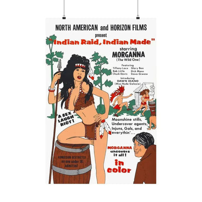 INDIAN RAID, INDIAN MADE 1969 - Paper Movie Poster 24″ x 36″ Matte - The Sticker Space
