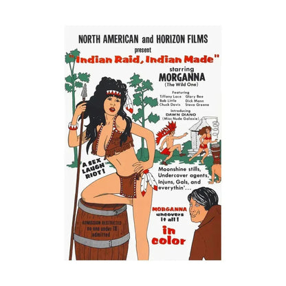 INDIAN RAID, INDIAN MADE 1969 - Paper Movie Poster - The Sticker Space
