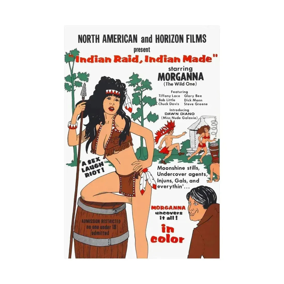 INDIAN RAID, INDIAN MADE 1969 - Paper Movie Poster - The Sticker Space