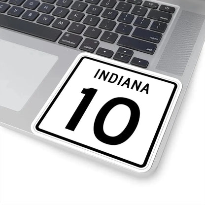 Indiana 10 (Indiana) (Road Sign) STICKER Vinyl Kiss-Cut Decal - The Sticker Space