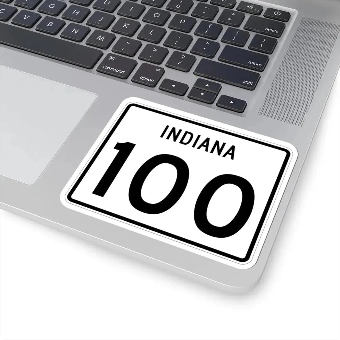 Indiana 100 (Indiana) (Road Sign) STICKER Vinyl Kiss-Cut Decal - The Sticker Space