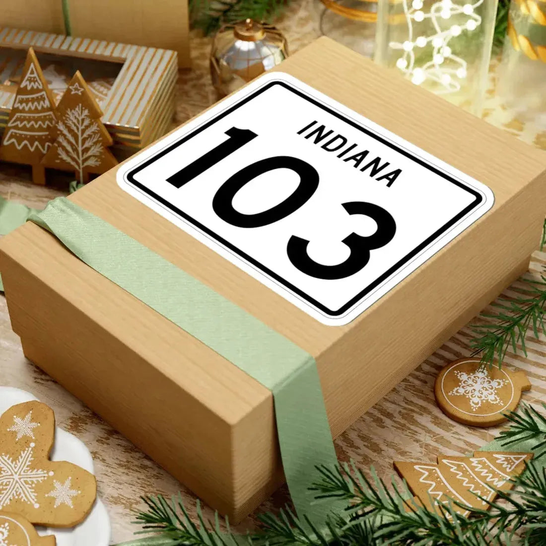 Indiana 103 (Indiana) (Road Sign) STICKER Vinyl Kiss-Cut Decal - The Sticker Space